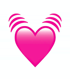  The growing heart emoji has been created to give the impression of a heart increasing in size