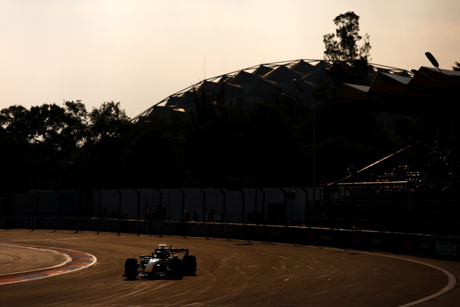 Max Verstappen of Red Bull on track during practice at the 2026 F1 Mexico City Grand Prix