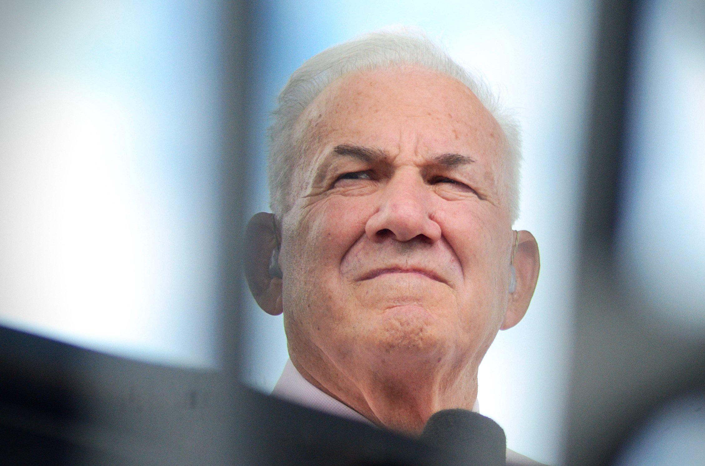 NASCAR Hall of Famer Dale Jarrett is an analyst on USA Sports' pre-race show atop the pit box ahead of the Bank of America 400 at Charlotte Motor Speedway on Sunday, Oct. 11, 2026.