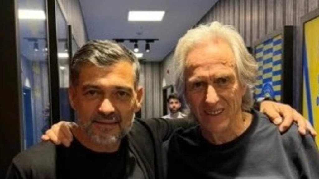 Jorge Jesus e Sérgio Conceição na Arábia Saudita (via Instagram, Jorge Jesus)