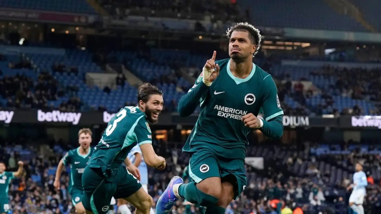 Brighton's Georginio Rutter celebrates his goal