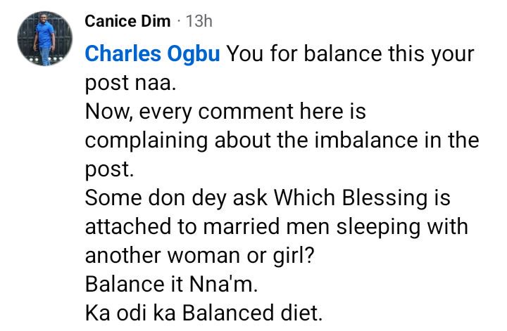 In Igbo tradition, sleeping with another man