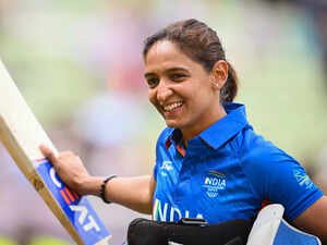 Birmingham: Indian cricket (W) team skipper Harmanpreet Kaur after winning the w...