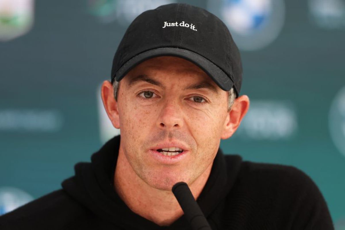 Rory McIlroy speaks at a press conference