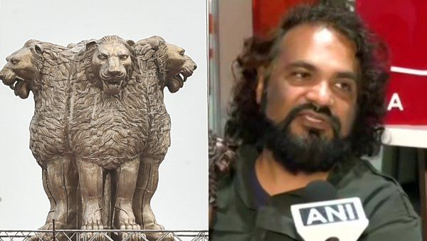 नई मूर्ति पर विपक्ष ने उठाए सवाल