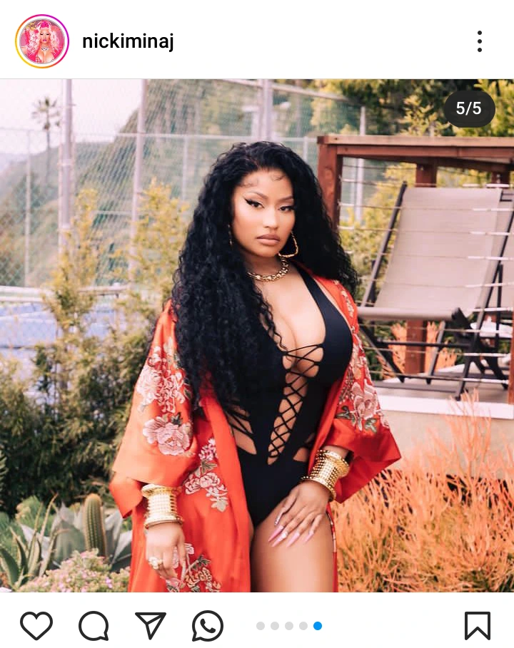 Rapper Nicki Minaj shares breath-taking snaps looking like a fashion goddess (Photos)