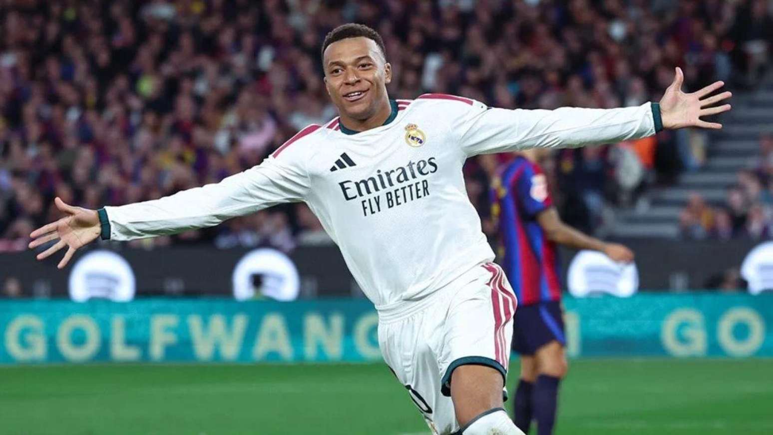 Mbappé chega a 100 gols pelo Real Madrid em vitória sobre o Barça na La Liga