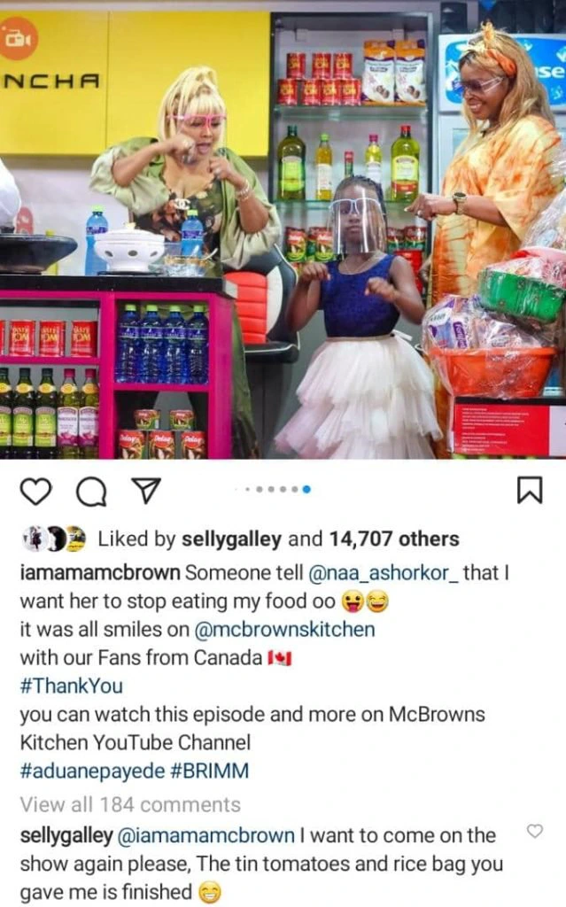 "The tin tomatoes and gifts you gave me are finished, I want to come again"- Selly Gelly begs Nana Ama Mcbrown