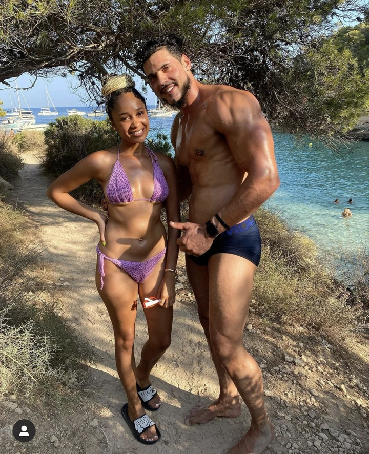 Sister Derby shows off her new boyfriend from Spain in new Photos