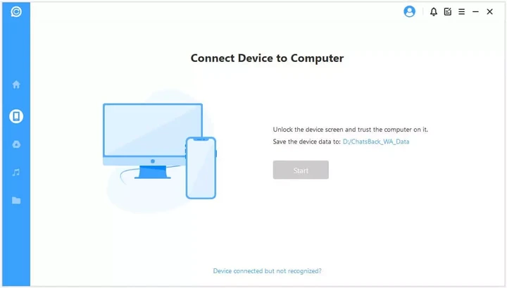 Connect Device to computer with ChatsBack