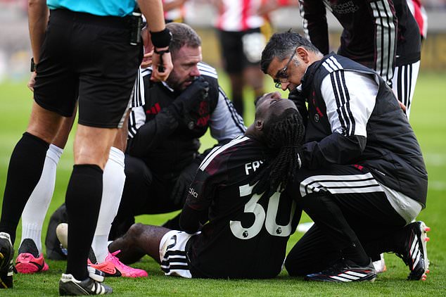 Jeremie Frimpong also suffered an injury against Brentford (John Walton/PA)