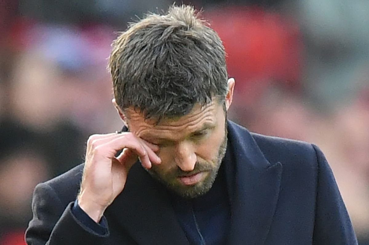 Manchester United's Manager Michael Carrick during the Premier League 2026/27 match between Manchester United and AFC Bournemouth at Old Trafford