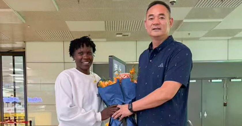 Kenya outside hitter Veronica Adhiambo Arrives in China for her new Professional stint.