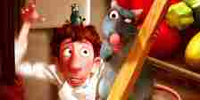 Remy coordinates Alfredo with his hair, while Remy also holds onto a spoon in Ratatouille.