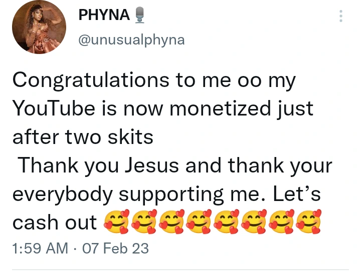 Phyna Shared Her Joy Over YouTube Monetization In New Post