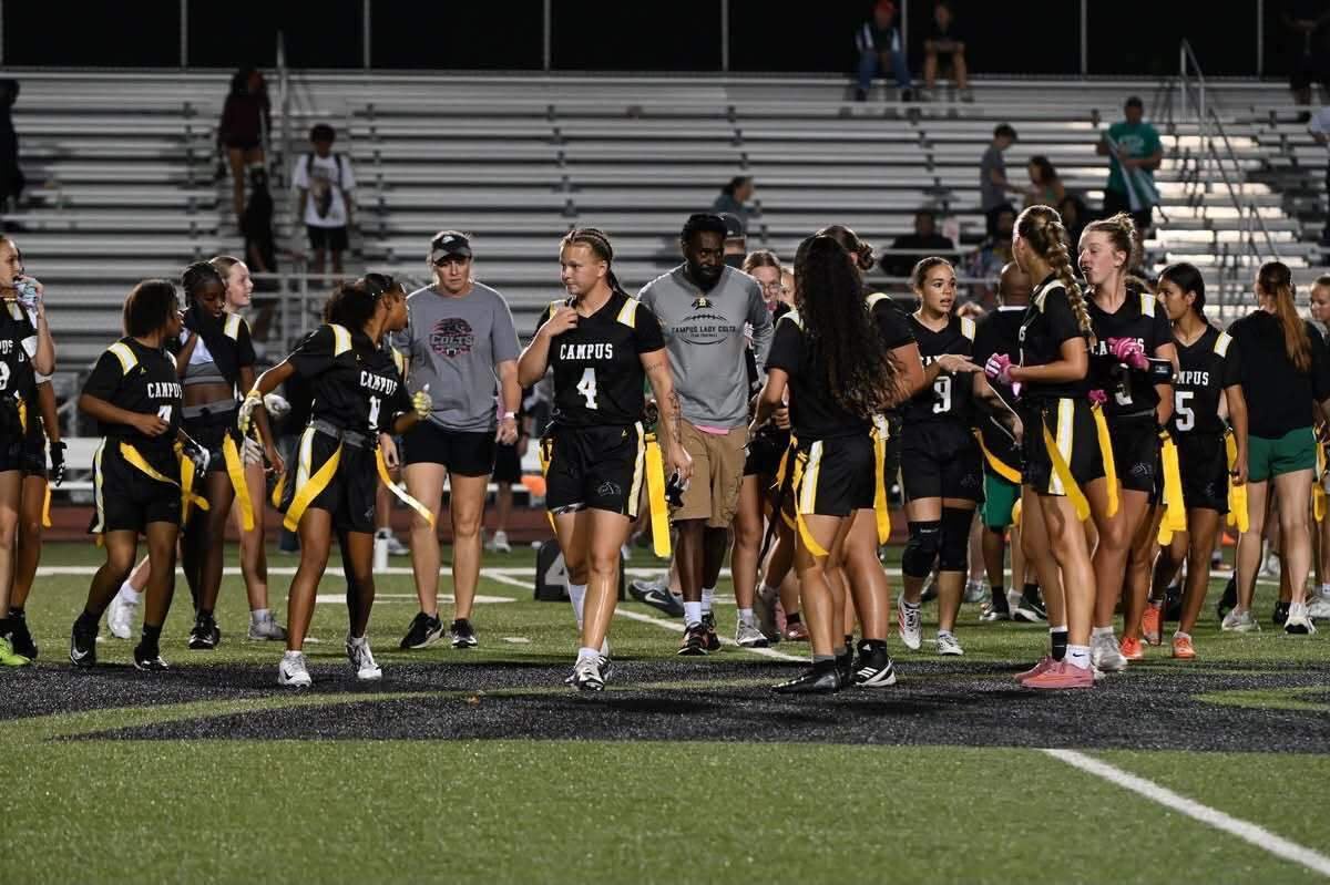 Campus was one of the Wichita area’s breakout teams during the inaugural girls flag football season, winning eight games and reaching a regional championship game under Corey Bowen, who was named The Wichita Eagle’s All-Metro Coach of the Year.