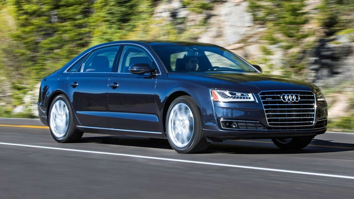 Slide 6 of 33: The Audi A8 is possibly one of the most unassuming cars on this list, yet it packs a sizeable punch beneath the hood. Think of it as speaking softly, but carrying a large stick just in case. Only used in the third-generation of the executive saloon, this model could be fitted with a 6.3-liter W12 engine. Available in the stretch long wheelbase version, this engine delivers a smooth 493 hp and 463 lb-ft of torque. It could be found in the armored ‘Security’ version of the A8 L, too