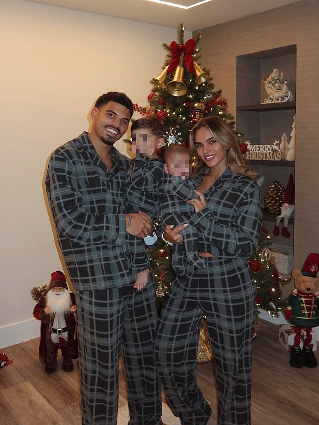 The Nottingham Forest and England star shares two young sons, Greyson and Hayes, with fiancee De Villiers (Source: britneydevilliers/Instagram)