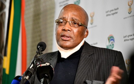 Home Affairs Minister Aaron Motsoaledi at a media briefing on 25 October 2021. Picture: GCIS.