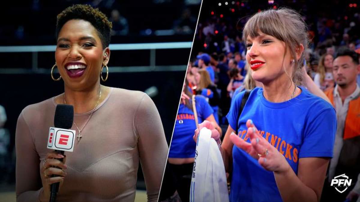 ‘It Wasn’t Even That Deep,’ 'Occupational Hazard' -- ESPN’s Monica McNutt, Ryan Clark Revisit Viral Taylor Swift Hot-Mic Controversy at Knicks’ Playoff Game
