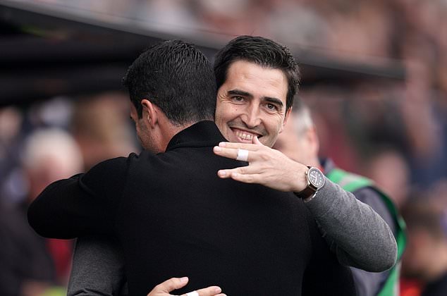 Spaniards Mikel Arteta (left) and Andoni Iraola (right) will be up against other when Liverpool host champions Arsenal at Anfield (Robbie Stephenson/PA).
