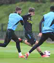 Dowman trained with Arsenal's senior squad ahead of Saturday's match with Bournemouth