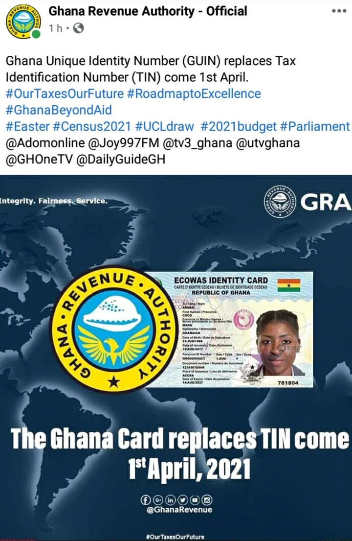 Ghana Revenue Authority Sends Important Message To All Ghanaians That Takes Effect 1st April 4571