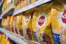 Pedigree Dog food found at the pet supplies aisle of a supermarket