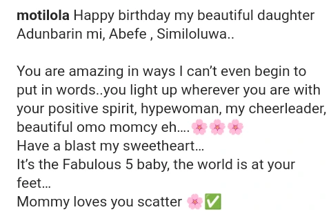 Yoruba Actress Motilola Adekunle Celebrates her beautiful daughter as she turns a year older today.