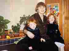 Lindsay with her daughters Hope and Ellie. Her eldest daughter Ellie died of leukaemia in 1998, at the age of nine