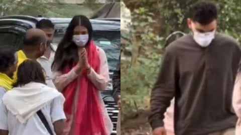 VIDEO: RCB की जीत के बाद प्रेमानंद महाराज की शरण में पहुंचे विराट-अनुष्का, नंगे पैर नजर आया कपल