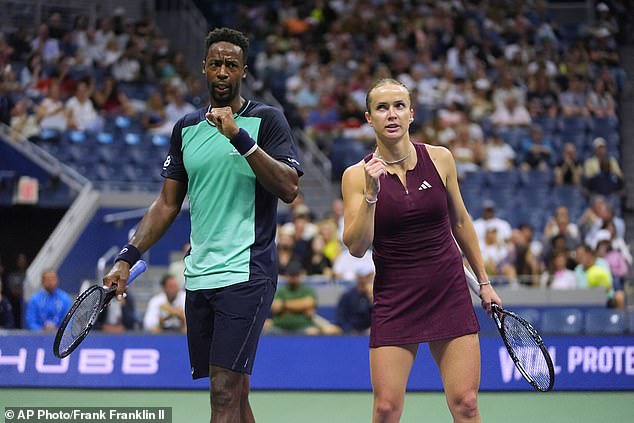 Monfils and Svitolina had played together in the US Open mixed doubles back in August