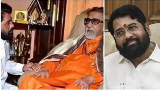 CM Eknath Shinde with Bala Sahab Thakrey