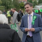 Green co-leader celebrates MP win with town visit