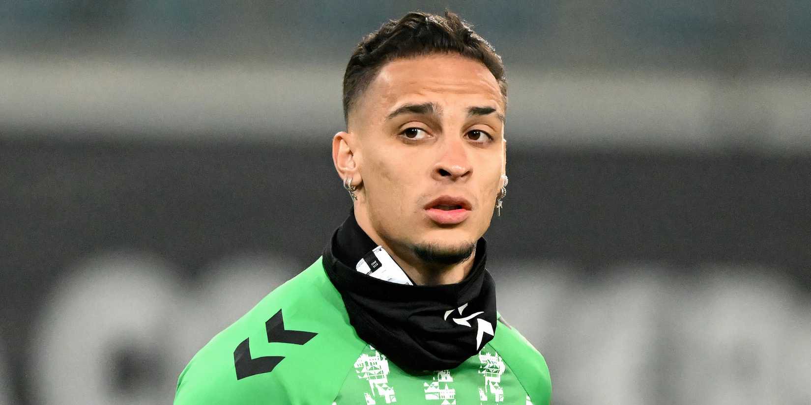 Antony during a pre-match warm-up at Real Betis