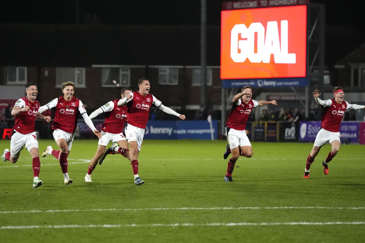 Fleetwood stunned Arsenal on penalties (Nick Potts/PA)