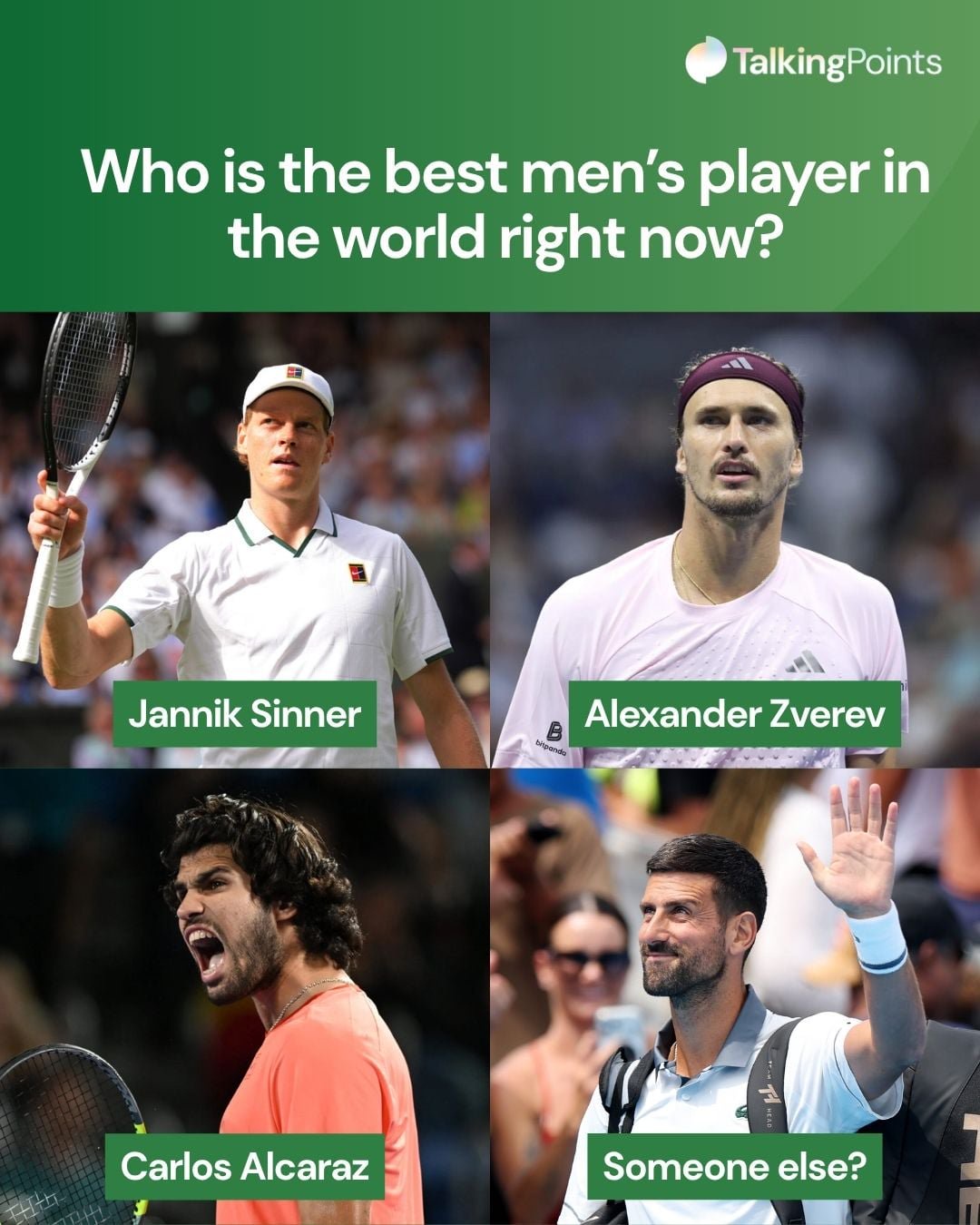 Four-way graphic with best men's player question