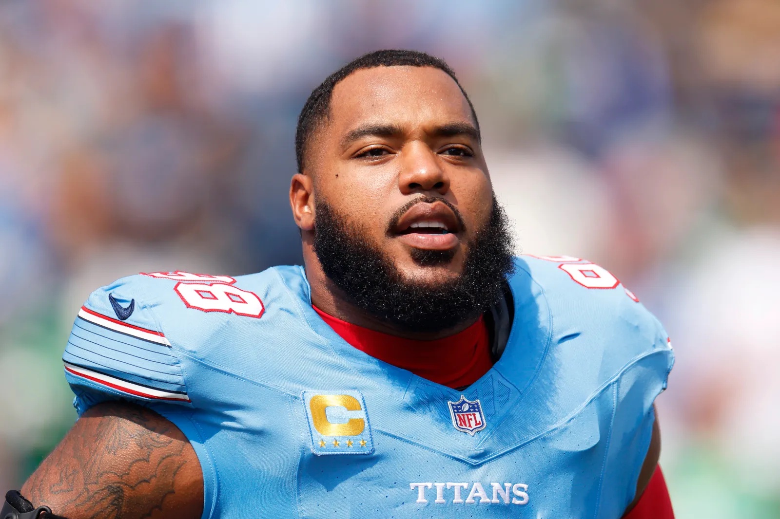 Defensive tackle Jeffery Simmons during his time playing for the Tennessee Titans