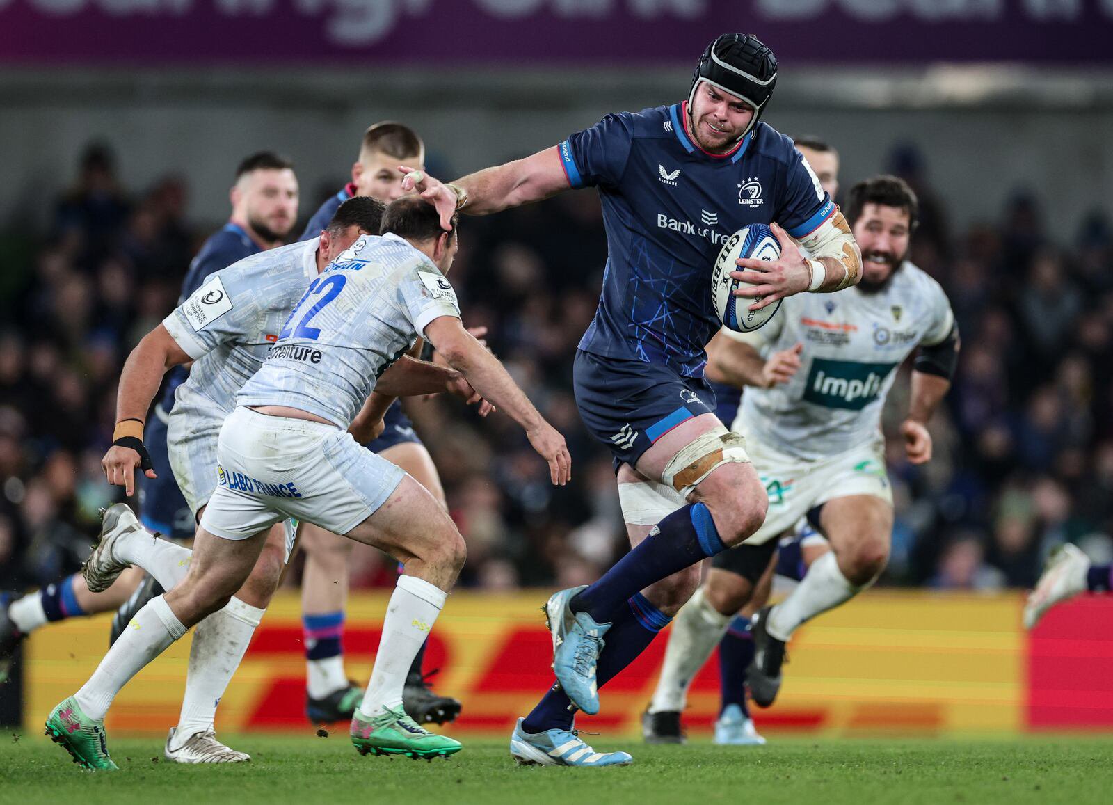 Leinster's  James Ryan during a Champions Cup fixture against Clermont  at the Aviva Stadium in December 2024. Photograph: Billy Stickland/Inpho