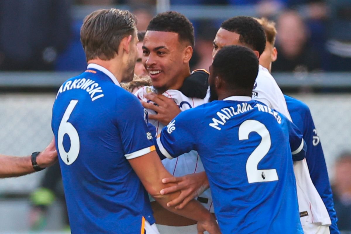 Morgan Rogers and James Garner clashed on Saturday during Chelsea's 2-0 win over Everton