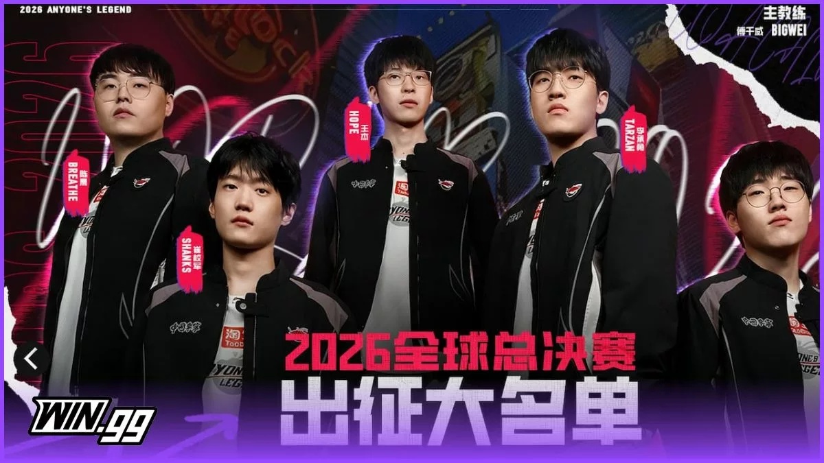 Anyone's legend 2026 Worlds roster