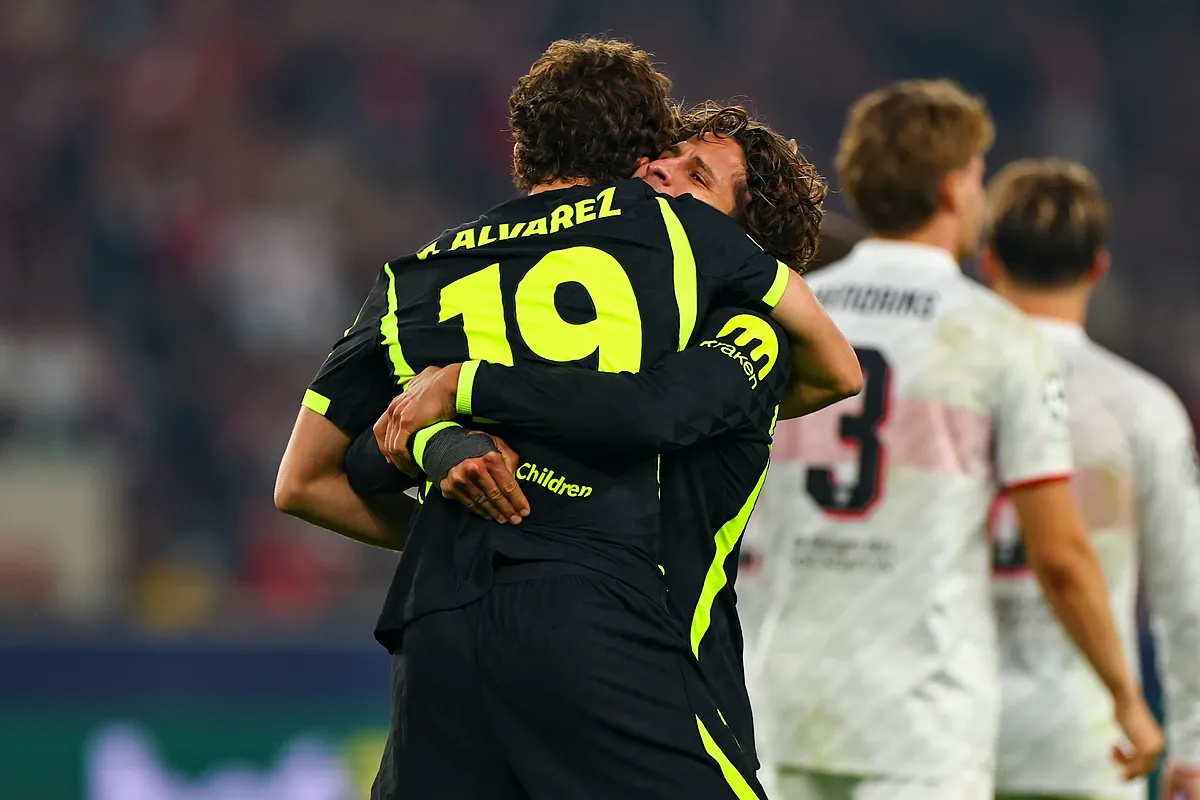 Julián Álvarez ends goal drought for Atlético Madrid in Stuttgart