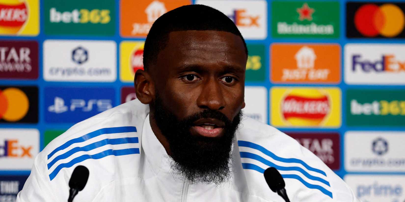Real Madrid's Antonio Rudiger during press conference 