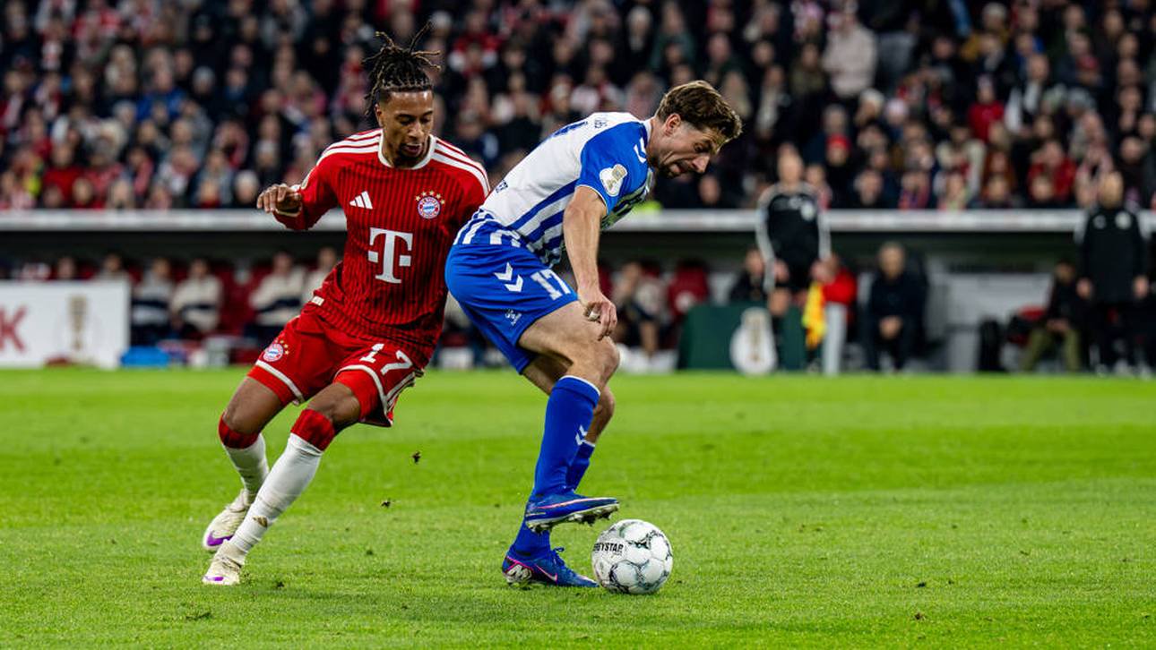 Alexander Nollenberger (r.) bekam es im DFB-Pokal oft mit Michael Olise (l.) zu tun