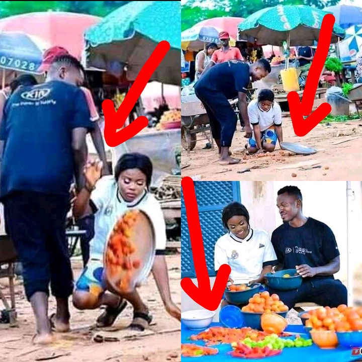 Pre-wedding Photos Of Tomatoes Seller And Wheelbarrow Man breaks The Internet