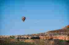 Hot air balloons over the Utah landscape - by joelheaps, Flickr