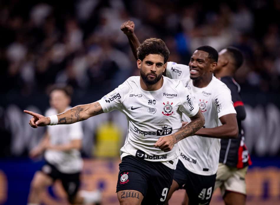 Yuri Alberto comemora o gol do Corinthians no empate com o Vitoria (Foto: Rodrigo Coca/Agência Corinthians)