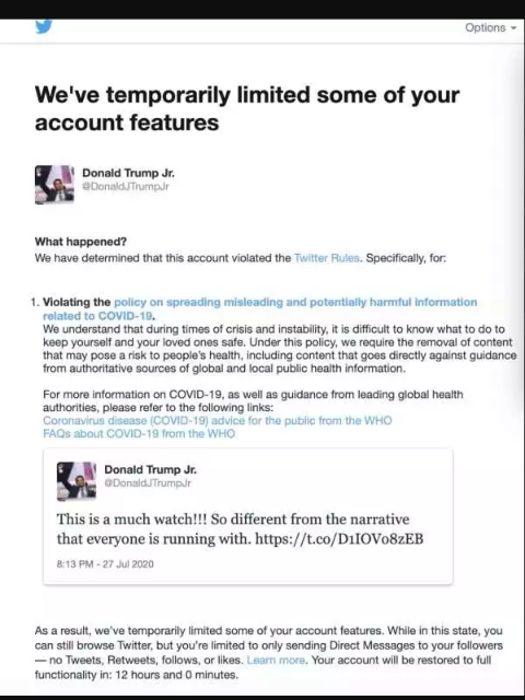 Twitter Suspends Donald Trump Jr S Handle Opera News