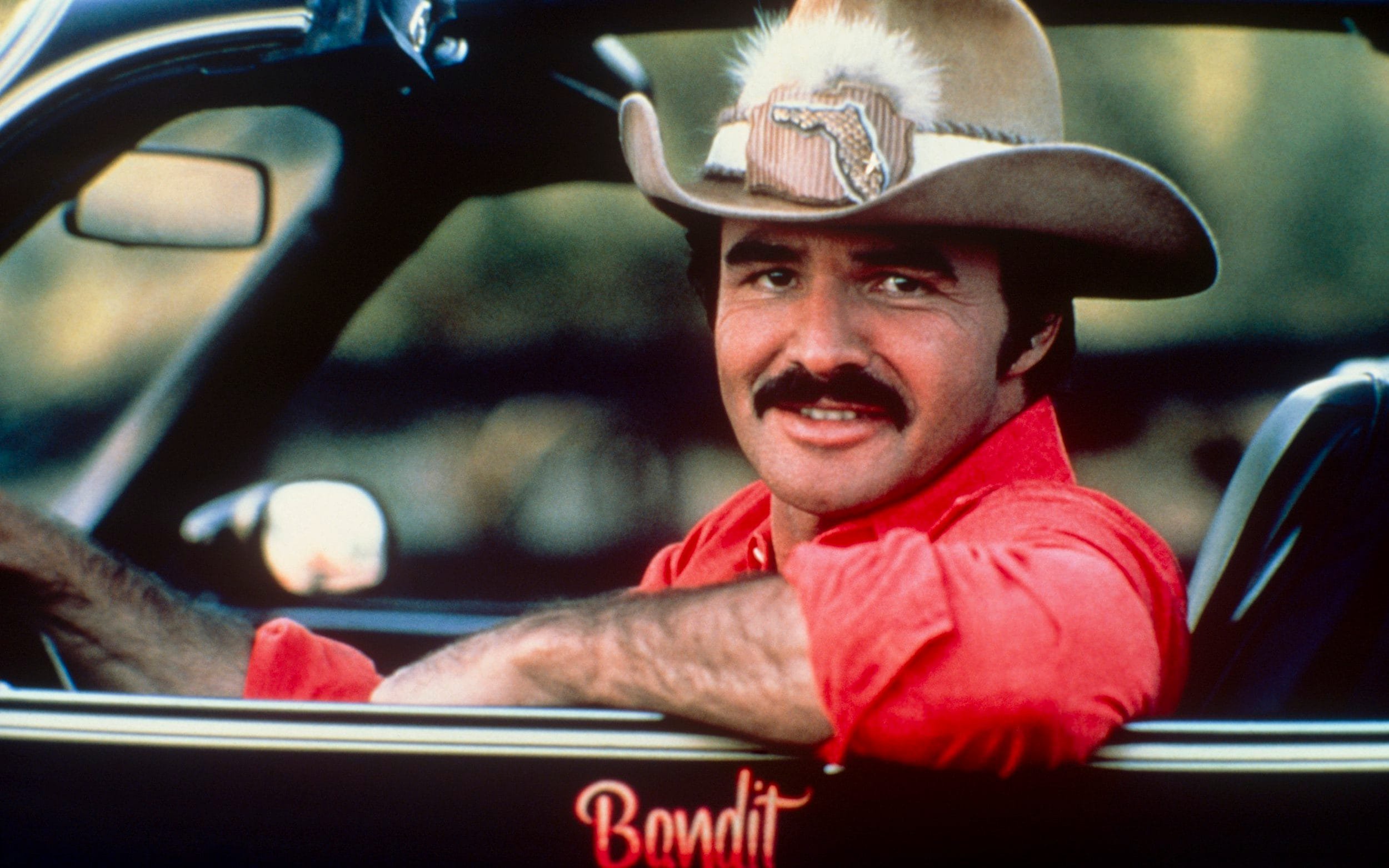 Burt Reynolds in the car from Smoky and the Bandit