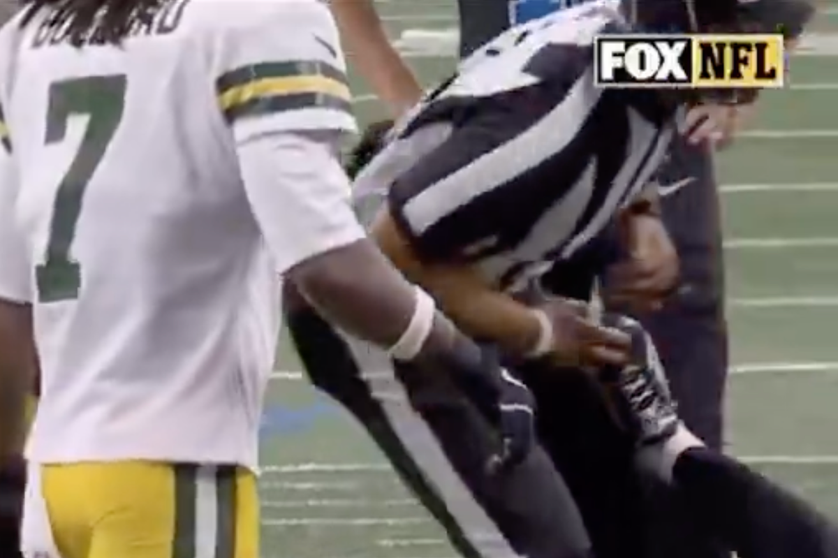 A Detroit Lions star kicked a referee and sent him to the floor, but wasn't punished